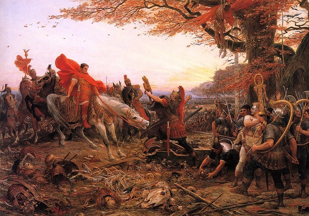 Germanico davanti ai resti delle legioni di Varo